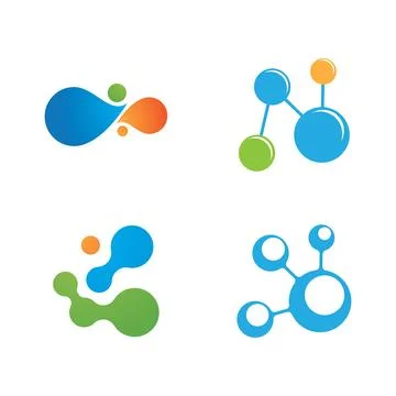 Molecule logo illustration Stock Illustration