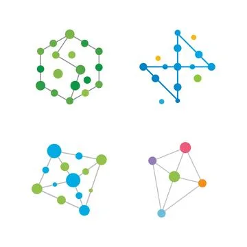 Molecule logo illustration 스톡 일러스트