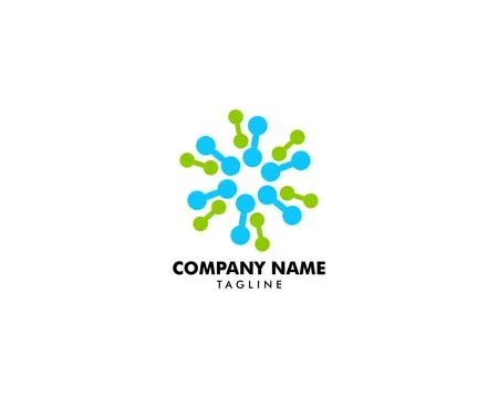 Molecule logo template vector icon illustration Stock Illustration