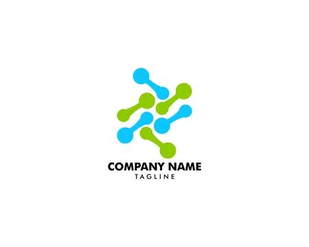 Molecule logo template vector icon illustration Stock Illustration