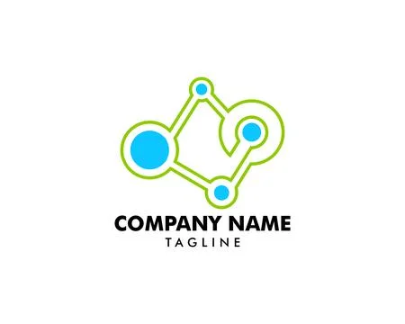 Molecule logo template vector icon illustration Stock Illustration