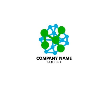 Molecule logo template vector icon Ilustração Stock
