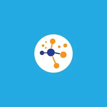 Molecule logo vector icon Illustrazione stock