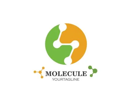 Molecule logo vector illustration design Illustrazione stock