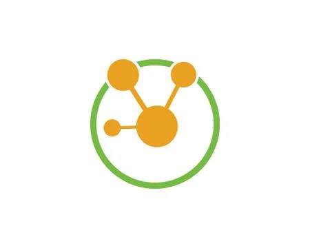 Molecule logo vector illustration design Illustrazione stock