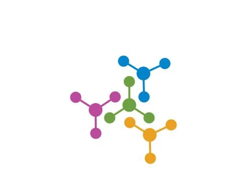 Molecule logo vector illustration design Stock Illustration