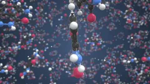 Molecule of luminol, conceptual molecular model. Scientific looping 3d animation Stock-Footage 160982815