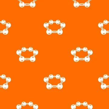 Molecule medical pattern vector orange イラスト素材
