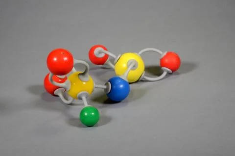 Molecule model of Alum KAl(SO4)2. Stock Photos
