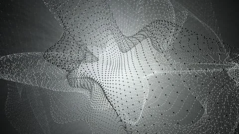 Molecule model with connected lines with dots on dark background. Medicine 스톡 일러스트