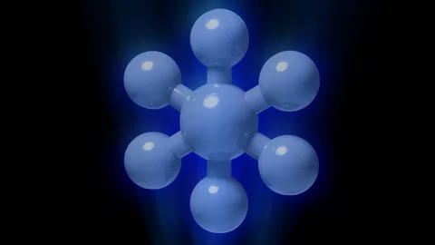 Molecule model hologram of a rotating. 스톡 동영상 119062846