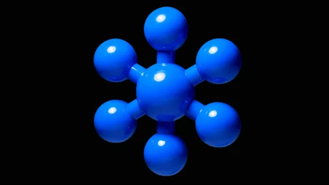 Molecule model isolated. Looped rotation. Stock Footage 104678563
