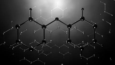 Molecule model or group of atoms Stock Illustration