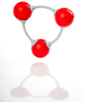 Molecule model of ozone o3 Stock Photos