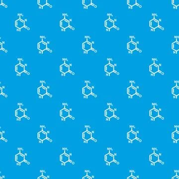 Molecule model pattern seamless blue 스톡 일러스트