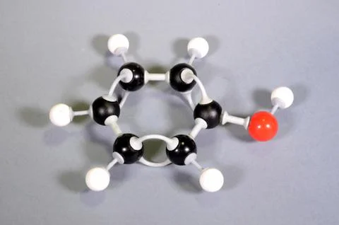 Molecule model of Phenol 写真素材