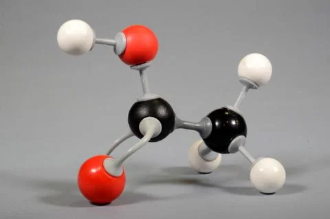 Molecule model of vinegar acid. 写真素材