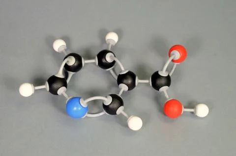 Molecule model of Vitamin B3. 写真素材