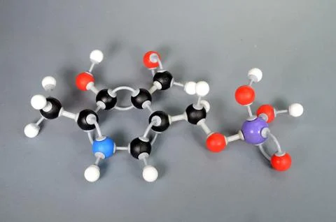 Molecule model of Vitamin B6. 写真素材