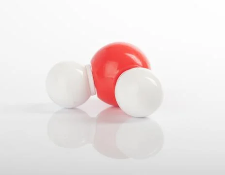 Molecule model of water Stock Photos