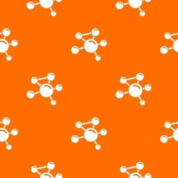 Molecule molecular pattern vector orange Stock Illustration