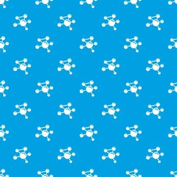 Molecule molecular pattern vector seamless blue Stock Illustration