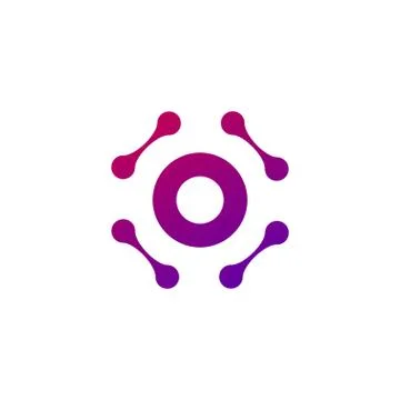 Molecule nano technology Lab Circle Logo template. Unique logo design concept Stock Illustration