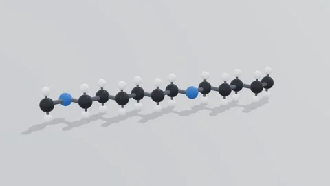 Molecule nanotech 3d loop white background 3D animation seamless loop Stock Footage 341849855