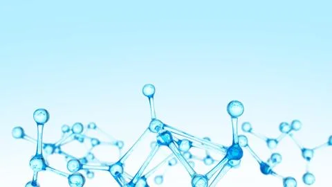 Molecule or atom Abstract structure for Science or medical background 3d illu Stock Illustration