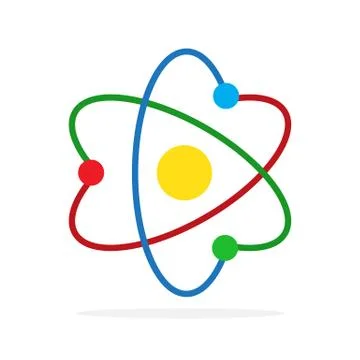 Molecule or Atom icon. Vector illustration. Stock Illustration