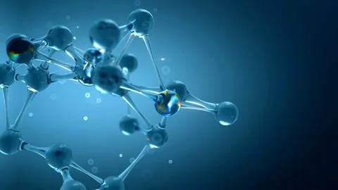 Molecule or atom nano research chemical concept.seamless Loop 4k UHD Video stock 76039485