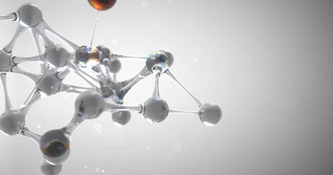 Molecule or atom nano research chemical concept.seamless Loop 4k UHD Video stock 76401396