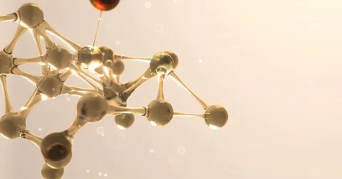 Molecule or atom nano research chemical concept.seamless Loop 4k UHD Vídeo Stock 76401428
