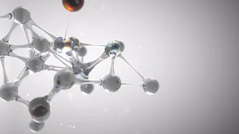 Molecule or atom nano research chemical concept.seamless Loop 8k UHD Vídeo Stock 76401529