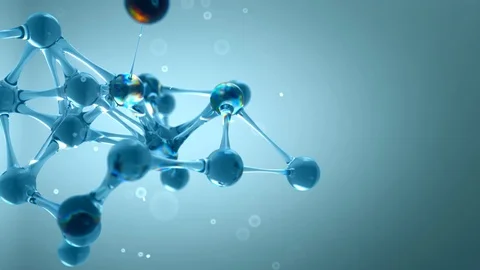 Molecule or atom nano research chemical concept.seamless Loop 8k UHD Video stock 76401712