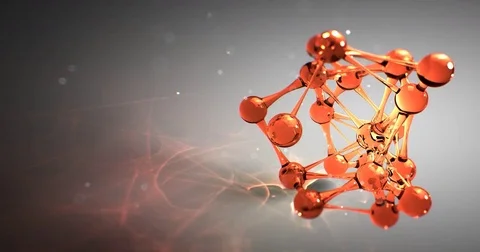 Molecule or atom nano research chemical concept.seamless Loop 4k UHD Vídeo Stock 81833630