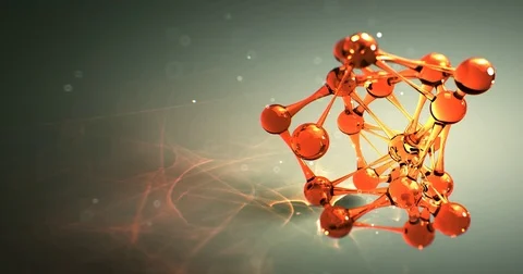 Molecule or atom nano research chemical concept.seamless Loop 4k UHD Vídeo Stock 81833679
