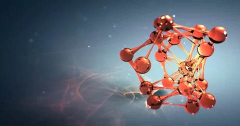 Molecule or atom nano research chemical concept.seamless Loop 4k UHD Vídeo Stock 81833775
