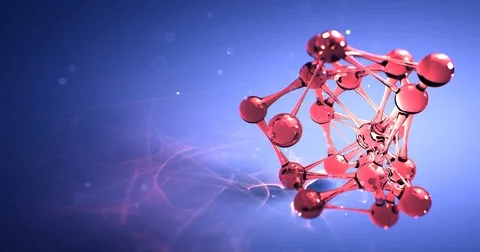 Molecule or atom nano research chemical concept.seamless Loop 4k UHD Vídeo Stock 81833819