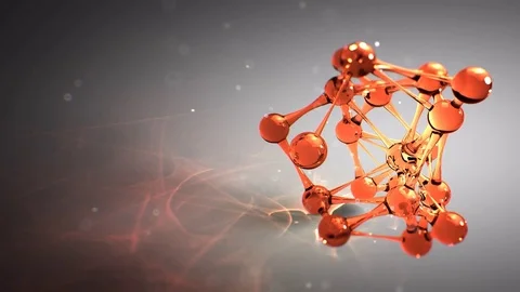 Molecule or atom nano research chemical concept.seamless Loop 8k UHD Vídeo Stock 81833930