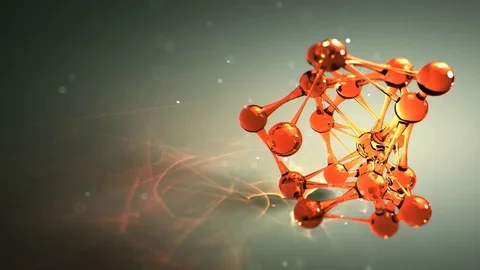 Molecule or atom nano research chemical concept.seamless Loop 8k UHD Vídeo Stock 81834026