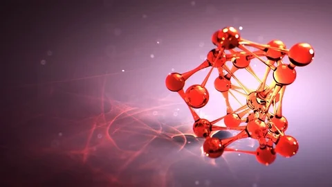 Molecule or atom nano research chemical concept.seamless Loop 8k UHD 스톡 동영상 81834126