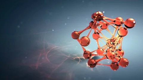 Molecule or atom nano research chemical concept.seamless Loop 8k UHD Vídeo Stock 81834221