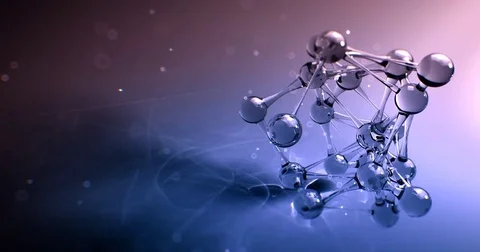 Molecule or atom nano research chemical concept.seamless Loop 4k UHD 스톡 동영상 81834547