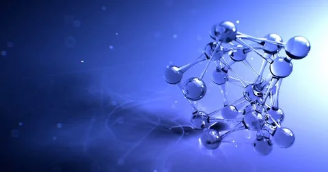 Molecule or atom nano research chemical concept.seamless Loop 4k UHD Vídeo Stock 81834578