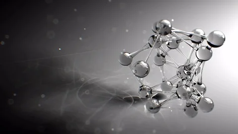 Molecule or atom nano research chemical concept.seamless Loop 8k UHD Vídeo Stock 81834775