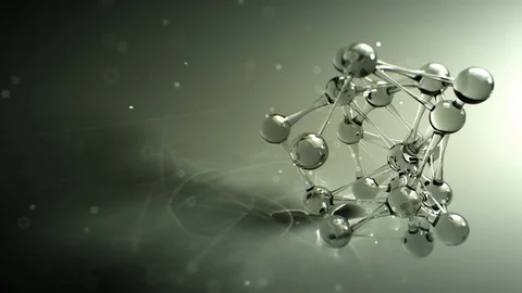Molecule or atom nano research chemical concept.seamless Loop 8k UHD Vídeo Stock 81834878
