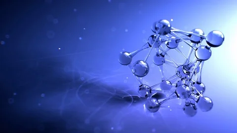 Molecule or atom nano research chemical concept.seamless Loop 8k UHD Vídeo Stock 81835155