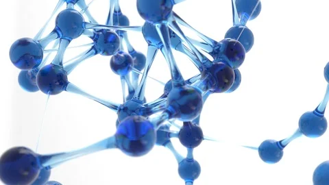 Molecule or atom nano research concept. seamless animation 60 fps, 8k UHD Vídeo Stock 88174591