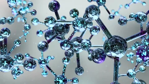 Molecule or serum or atom, Serum Liquid Cream ,Collagen Clear Crystal Stock Footage 210537498